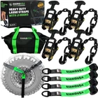 Rhino Usa Car Tie Down Straps With J Hooks 4 Pack 2" X8' 10,000L New. Price: $206.68.