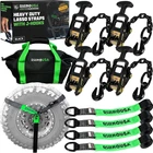 Rhino Usa Car Tie Down Straps With J Hooks 4 Pack 2" X8' 10,000LBS Break New. Price: $139.90.